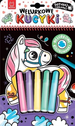Welurkowe kucyki. Dotykaj i koloruj
