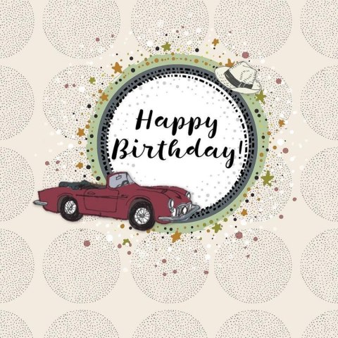 Karnet Swarovski kwadrat CL0213 Urodziny samochód