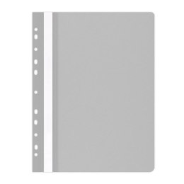 Skoroszyt A4 PP wpinany szary (25szt)