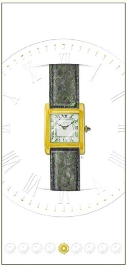 Karnet 10x21cm + koperta Zegarek kwadrat