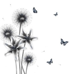 Karnet Swarovski kwadrat CL0321_BL Szare dmuchawce