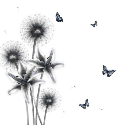 Karnet Swarovski kwadrat CL0321_BL Szare dmuchawce