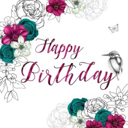 Karnet Swarovski kwadrat CL1406 Urodziny kwiaty