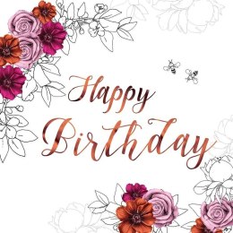 Karnet Swarovski kwadrat CL1409 Urodziny kwiaty