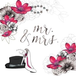 Karnet Swarovski kwadrat CL1416 Ślub Pan i Pani