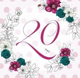 Karnet Swarovski kwadrat CL1420_PO Urodziny 20