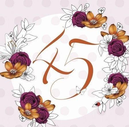 Karnet Swarovski kwadrat CL1445_PO Urodziny 45