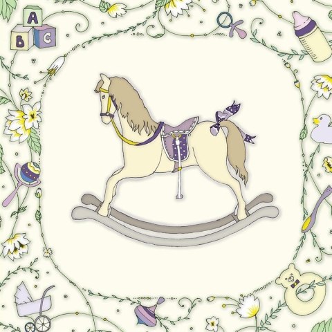 Karnet Swarovski kwadrat CL1910 Konik na biegunach