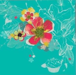 Karnet Swarovski kwadrat CL2910_BL Kwiaty morski