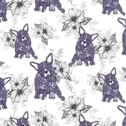 Karnet Swarovski kwadrat CL0404 Etniczne psy