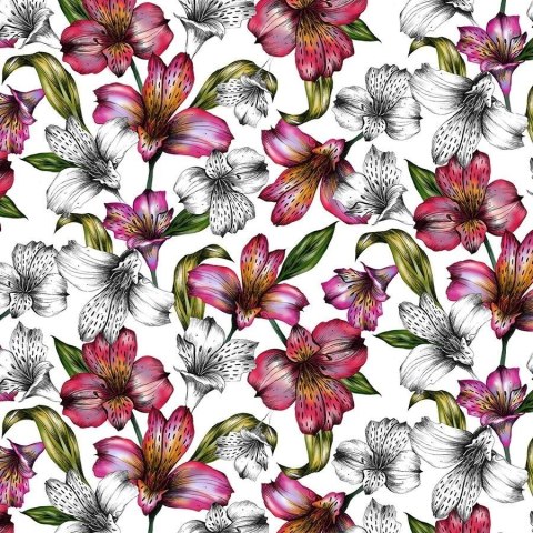 Karnet Swarovski kwadrat CL0408 Etniczne lilie