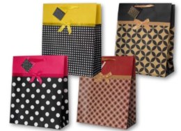 Torebka ozdobna z kokardą PL-6K średnia MIX