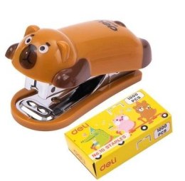 Zszywacz miś brązowy DELI