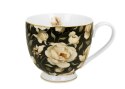 Porcelanowy kubek na stopce English Roses Black 530 ml