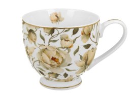 Porcelanowy kubek na stopce English Roses White 530 ml