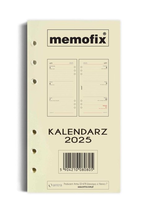 Wkład kalendarzowy 2025 B6 MEM/ST/TDW