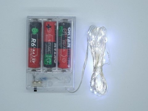 Łańcuch z lampkami LED biały 5m
