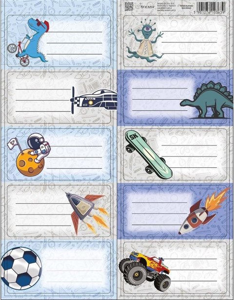 Naklejki na zeszyty No Name - Chłopiec