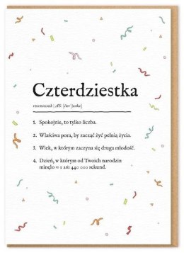 Karnet Urodziny - czterdziestka