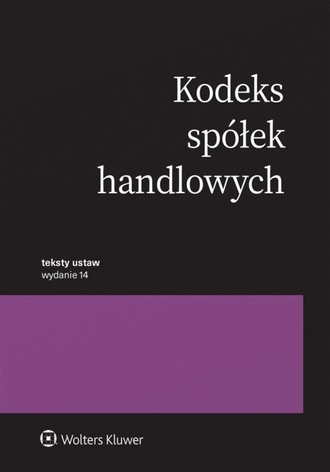 Kodeks spółek handlowych. Przepisy w.14