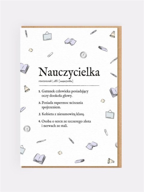 Karnet okolicznościowy Nauczycielka