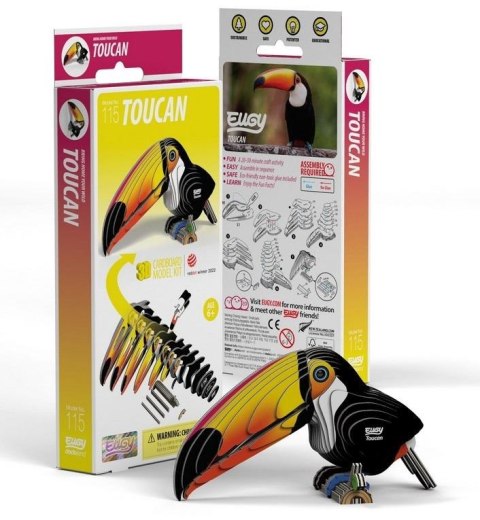 Tukan Egzotyczny Ptak Eugy. Eko Układanka 3D