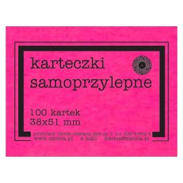 Karteczki samoprzylepne Fluo 38x51mm 100K róż