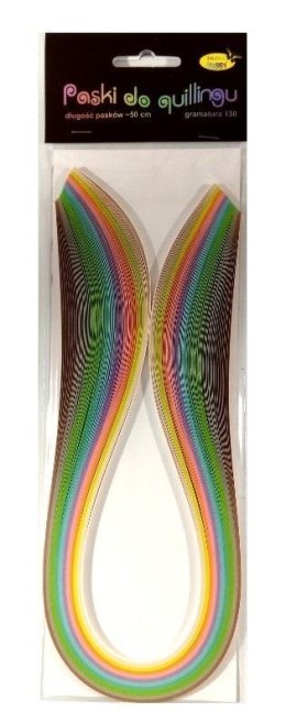 Paski do quillingu 3mmx50cm pastelowe 100szt