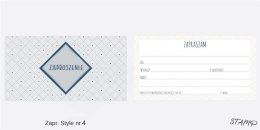 Zaproszenia Style nr 04 (opakowanie 10 szt)