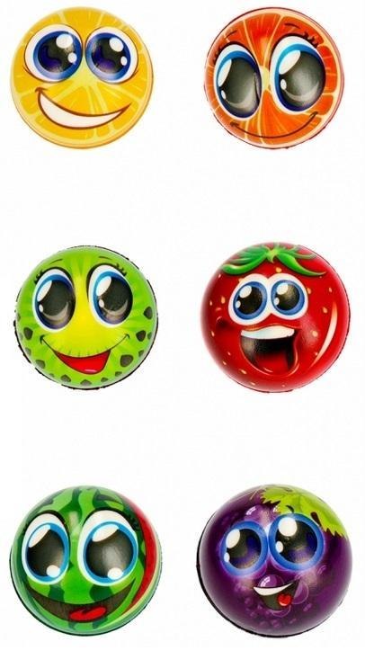 Piłka antystresowa 7cm Owoce mix