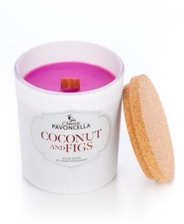 Świeczka sojowa Coconut and Figs biała 135g