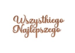 Drewniany napis - Wszystkiego najlepszego 5szt