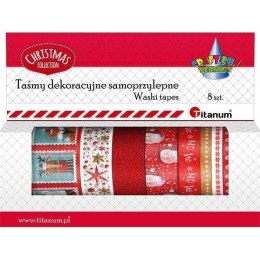 Taśmy washi tape świąteczne 8szt