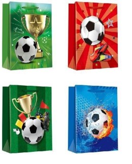 Torebka prezentowa L Piłka nożna szerokie dno