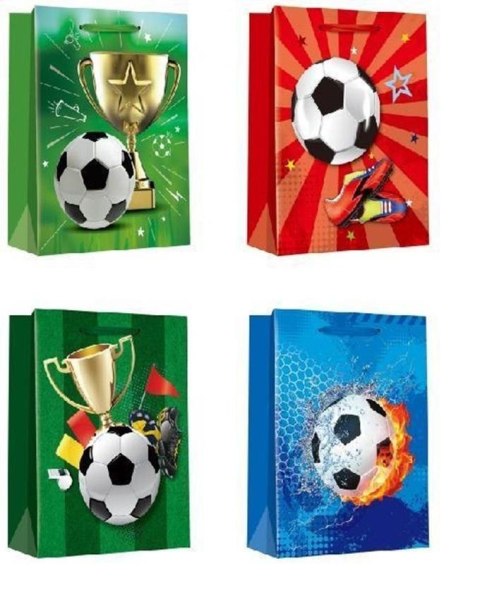 Torebka prezentowa L Piłka nożna szerokie dno