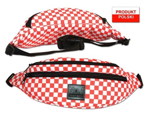 Saszetka nerka szachownica czerwona