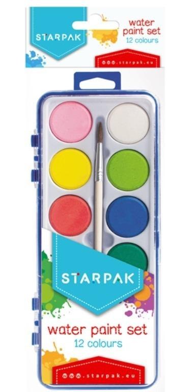 Farby akwarelowe 12 kolorów STK