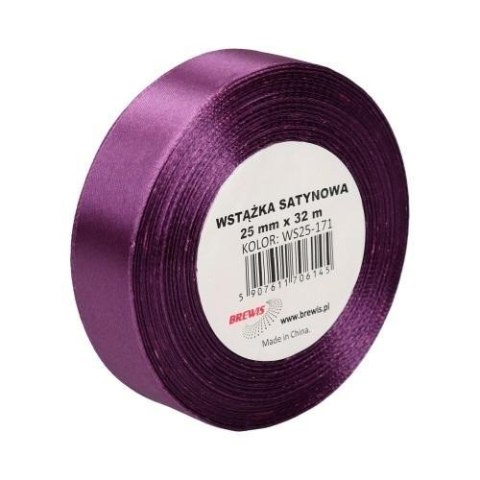 Wstążka satynowa śliwkowa 25mm x 32m