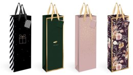 Torebka na butelkę 13x36x8cm Gold mix