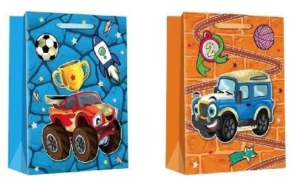 Torebka prezentowa L Pojazdy szerokie dno