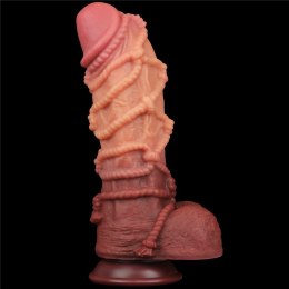 10.5'' DUAL LAYERED PLATINUM SILICONE COCK WI 24-0531