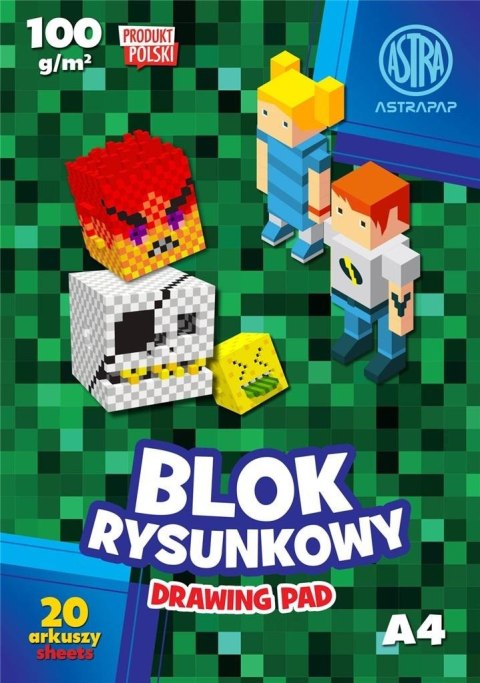 Blok rysunkowy A4/20K 100g Pixel (10szt) ASTRA