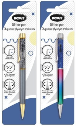Długopis z płynnym brokatem blister