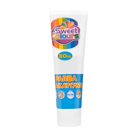 Farba plakatowa w tubie biała 30ml