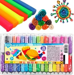 Zestaw z lekką plasteliną piankolina 36 kolorów