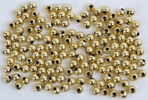 Koraliki 6mm złote 30g