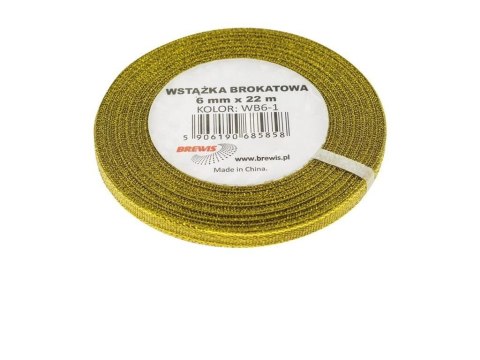 Wstążka brokatowa złota 6mmx22m