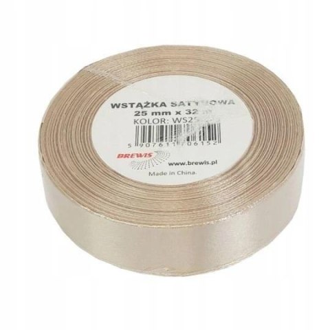 Wstążka satynowa migdałowa 25mm x 32m