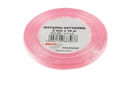 Wstążka satynowa jasna różowa 6mmx32m