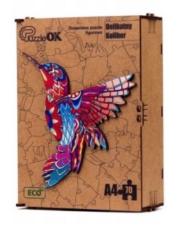 Puzzle drewniane eko 70 Delikatny koliber A4